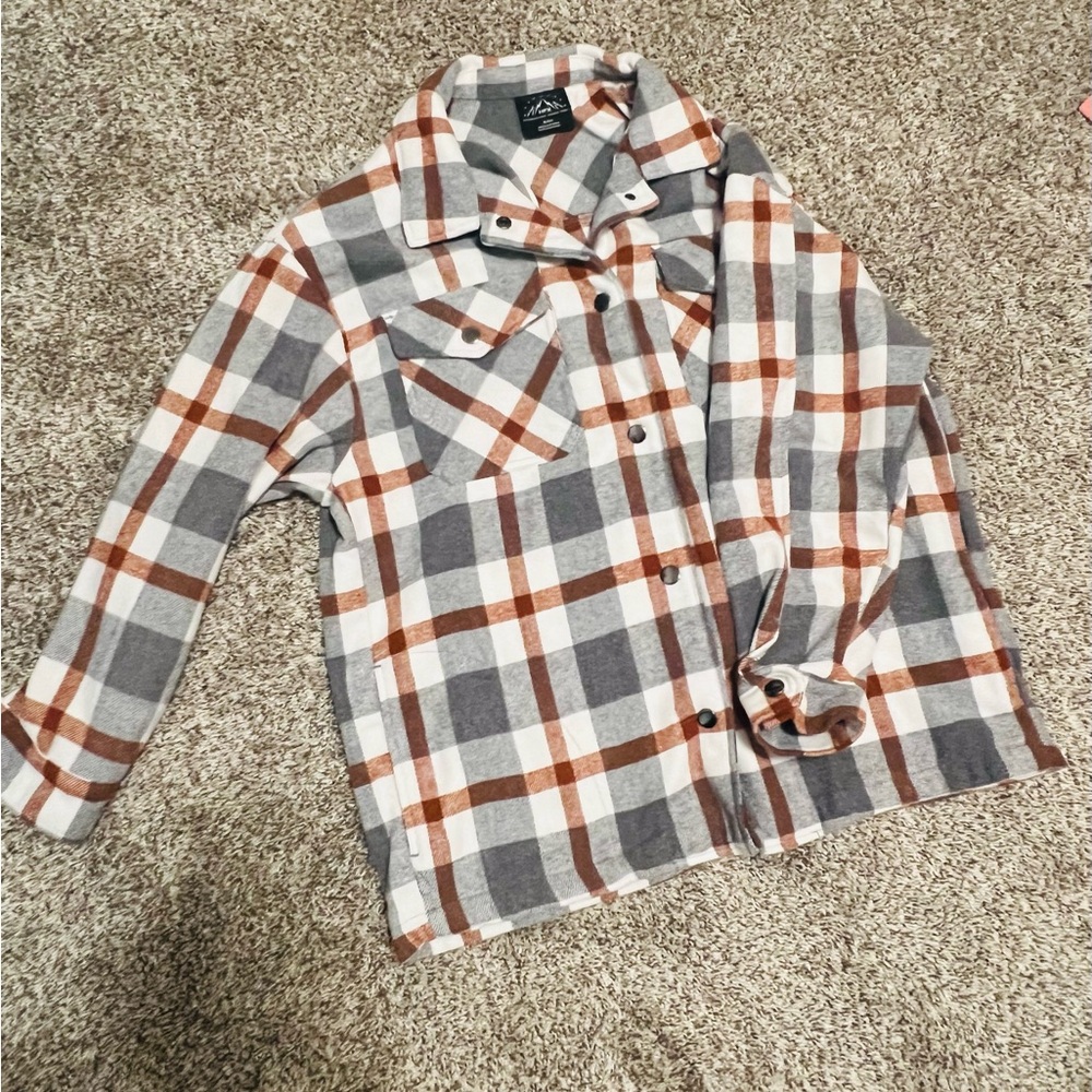 Like new heavy weight gray shacket